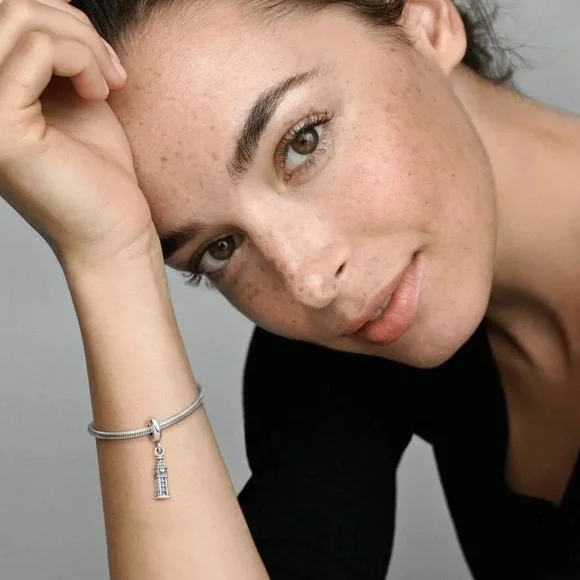 Retired Pandora Big Ben United Kingdom National Icon Bead Charm Sterling Silver - Picture 5 of 13